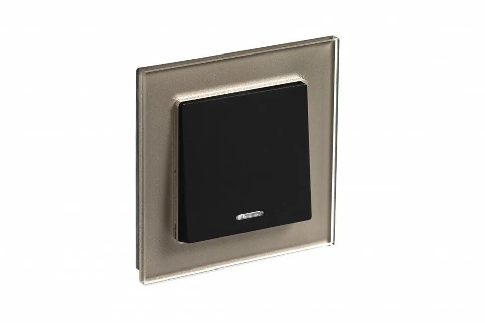 Рамка Systeme Electric AtlasDesign, 1-постовая, стекло шампань
