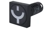 Указатель положения выключателя AD16-22, "улыбка" красный, 220VAC, 22mm, IP54