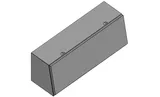 Верxняя часть PEX пульта управления 460x800x400мм (ВxШxГ), передняя дверь, монтажная панель, из НЕРЖ. стали, IP55