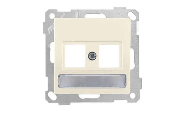 21 - Адаптер для разъемов Keystone, с маркировкой, двойной, сл.кость