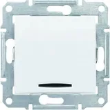 Выключатель Schneider Electric Sedna, выкл. с синей подсветкой, белый