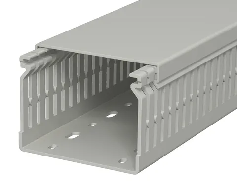 Перфокороб LK4 N 60080, органайзер для шкафов, 60 x 80 мм (глубина х ширина крышки), L=2000мм, RAL 7030 серый