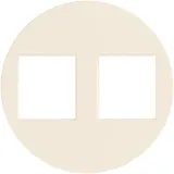 Накладка 2-я для розеток RJ45, TV/SAT, глянцевый кремовый, серия D16