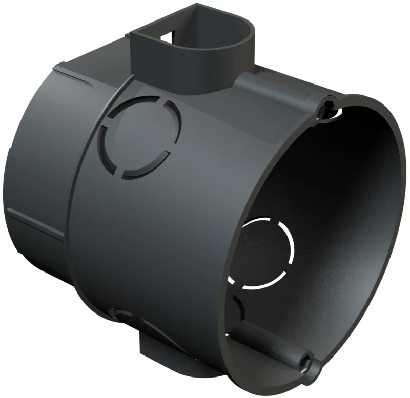 Коробка UG 60 VD монтажная одинарная, с возможностью объединения в линию, IP20, 13 вводов 20...25мм, глубина 60мм, черный, полистирол
