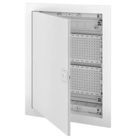 U24FPW IT PL, Щит встраиваемый мультимедийный, 2 ряда, белая дверца, IP30