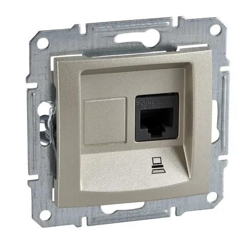 Розетка Schneider Electric Sedna, компьют., титан