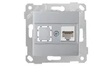 Rita - Розетка 1хRJ-45 кат. 6 UTP, нерж. сталь