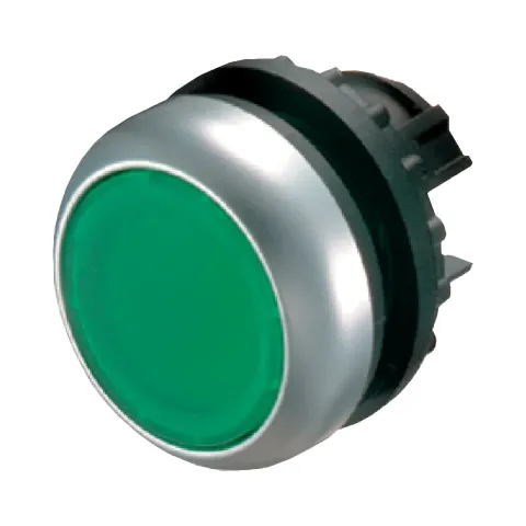 Кнопка M22-DL-G, зелёная, с подсветкой, плоская, без фиксации, IP67