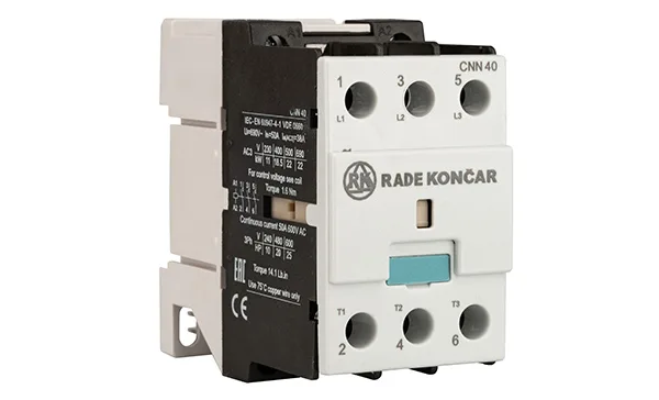 Контактор CNN 40 00 110V 50Hz, 3P, 38A/(50A по AC-1), 18.5kW(400VAC), 110VAC