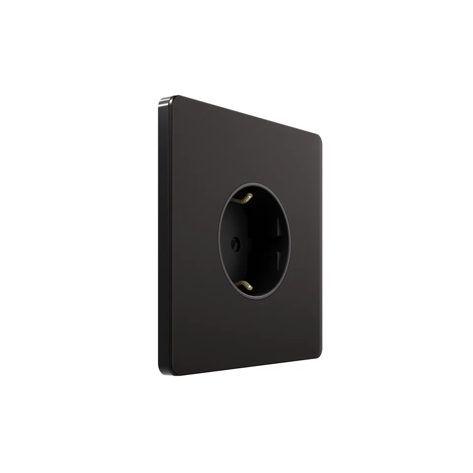 Розетка Systeme Electric Infinity, скрытой установки с зк (250В, 16А, защит. шторки), Полярная ночь