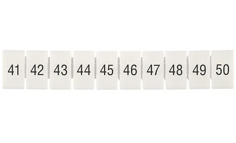 Маркировка клеммных модулей CA509/K5/H/41-50 для клемм 5mm, гориз. "41..50" (упак. 100шт.)