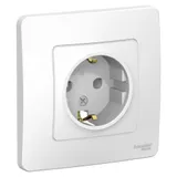 Розетка Systeme Electric Blanca, скрытой установки с заземлением без шторок, 16А, 250В, белый