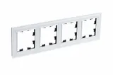 Рамка Systeme Electric AtlasDesign, 4-постовая, стекло белый