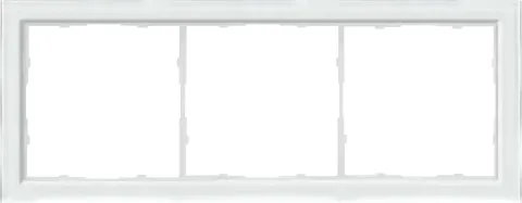 Рамка 3-я белое стекло, серия R98 Glass