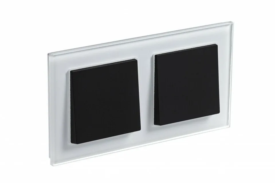 Рамка Systeme Electric AtlasDesign, 2-постовая, стекло белый