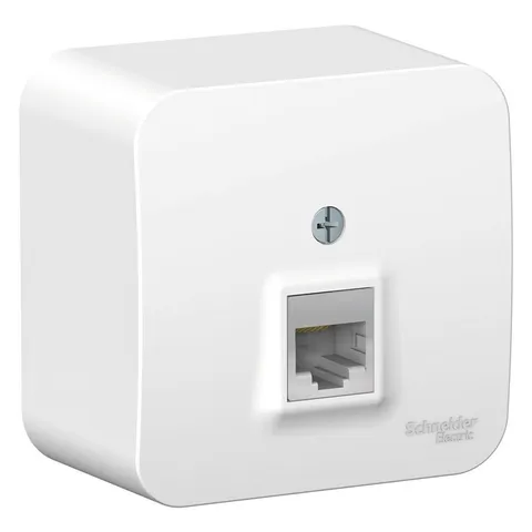 Розетка компьютерная Systeme Electric Blanca, открытой установки RJ45, кат.5E, изол. пл., белый