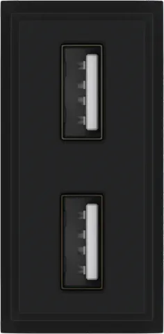 Зарядное устройство USB Стандарты А-А 5V 2100мА 1 модуль, черный