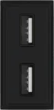 Зарядное устройство USB Стандарты А-А 5V 2100мА 1 модуль, черный