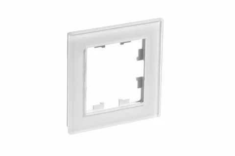 Рамка Systeme Electric AtlasDesign, 1-постовая, стекло белый