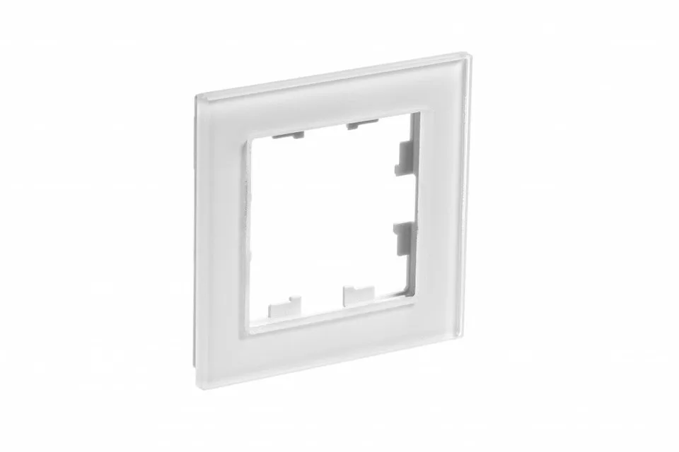 Рамка Systeme Electric AtlasDesign, 1-постовая, стекло белый