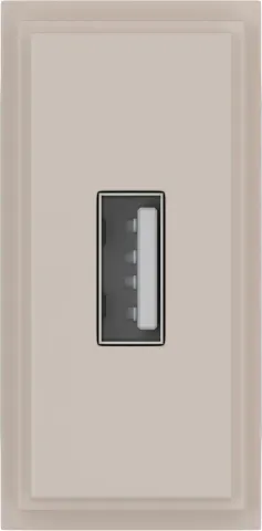 Зарядное устройство USB Стандарт А 5V 2100мА 1 модуль, песочный