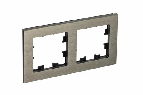 Рамка Systeme Electric AtlasDesign, 2-постовая, металл латунь