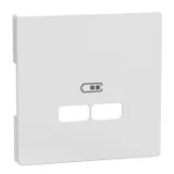 Лицевая панель Schneider Electric D-Life, центральная накладка для USB механизма 2,1А, бел. лотос