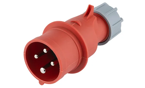 Разъем пром. силовой CEE кабельный, штекер, 16A, 3P+E 6h, 380_415VAC 50/60Hz, IP44, серия Hexie