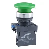 Кнопка "Грибок" Φ40мм с самовозвратом NP8-11M/13 зеленая 1НО+1НЗ IP65 (R)