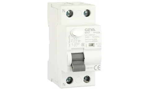 УЗО GYL9-2P-63A-100mA, 2P, 63A, 6 kA, 100mA, тип AC, 2M