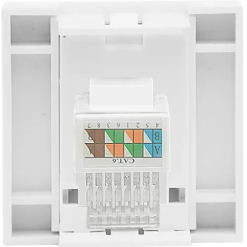 Розетка DEC RJ45 UTP кат.6, 2мод., бел. (45х45мм), серия (тип) DEC