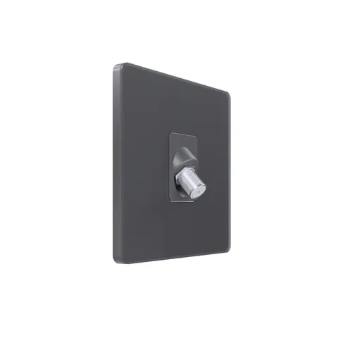 ТВ розетка Systeme Electric Infinity, телевизионная скрытой установки TV/FM/SAT 5-2400MГц, Вулканический пепел