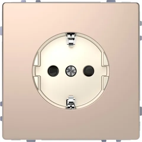 Розетка Schneider Electric D-Life, 16А, с з/к и шт, винт. зажим., шампань, SD