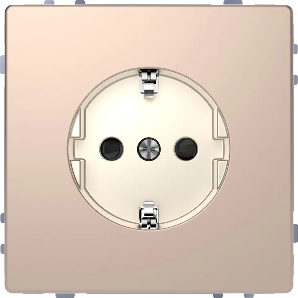 Розетка Schneider Electric D-Life, 16А, с з/к и шт, винт. зажим., шампань, SD