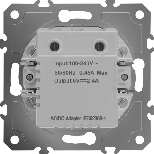 USB зарядное устройство 12 Вт тип A+С, серия D16