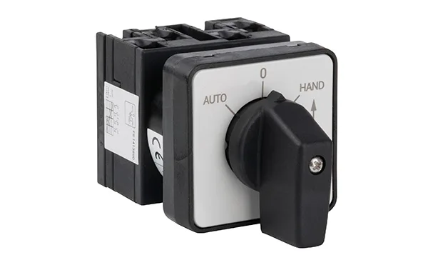 Переключатель UKT0-2-15907/E, 20A, тип AUTO-0-HAND←START (45°), на дверь, фронт IP65