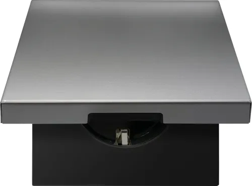 Накладка для розетки Schuko с заземлением, с крышкой, 16A 250 В~, благородная сталь, серия R98 METAL