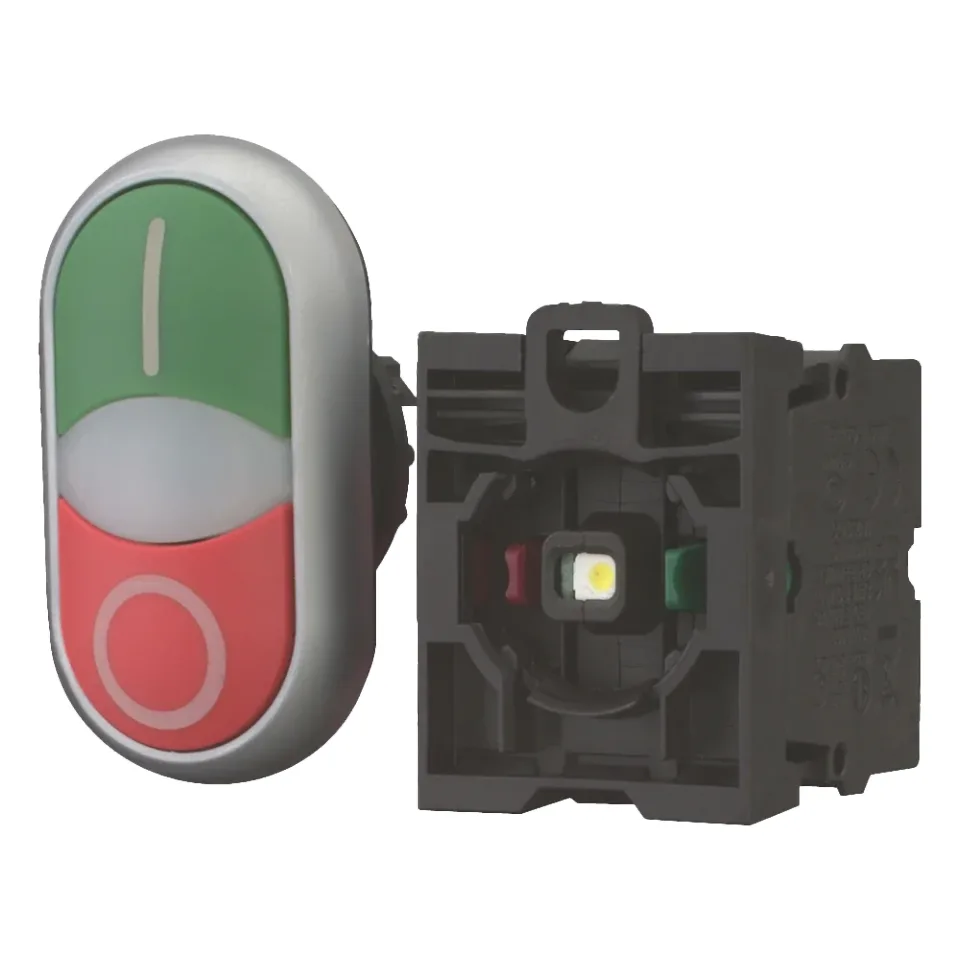 M22-DDL-GR-X1/X0/K11/230-W, Управляющая головка двойной кнопки