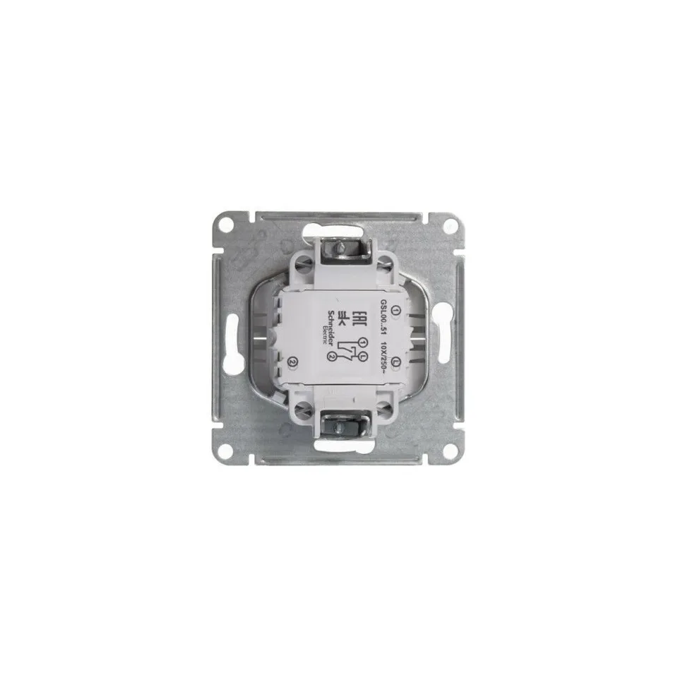Выключатель Systeme Electric Glossa, 2-клавишный, схема 5, 10АХ, механизм, белый