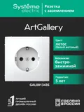 Клемма Systeme Electric ArtGallery, розетка с заземлением, 16А, механизм, быстрозажимные, лотос