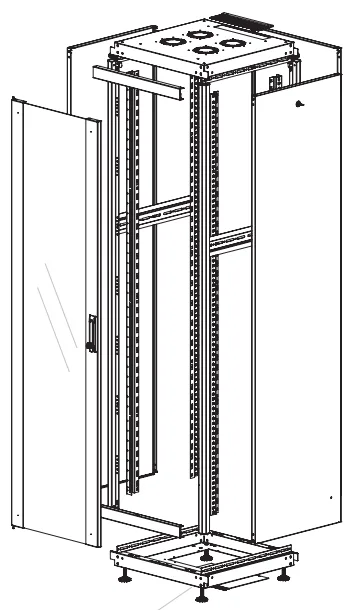 Щит телекоммуникационный 19", 42U, ВxШxГ 2010x600x600мм, DYNAmic Basic, напольный, перед. дверь стекло, задняя глухая металлич., черный