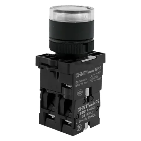 Кнопка управления NP2-EW3165 1НО+1НЗ белая AC/DC230В(LED), IP40 (R)