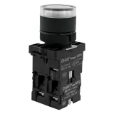 Кнопка управления NP2-EW3165 1НО+1НЗ белая AC/DC230В(LED), IP40 (R)
