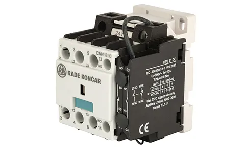 Контактор CNN 18 10, 3P, 18A/(30A по AC-1), 7.5kW(400VAC), 1NO, Uk=24VDC, Iвтяг=5,1А, Iудерж=0,12А