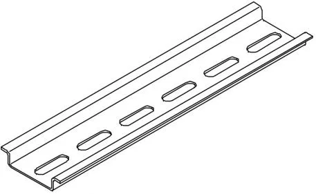DIN-рейка перфорированная 2069 L 2M FS, 35x7,5х1мм, конвеерн. оцинк.