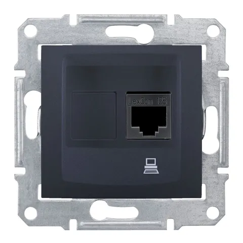 Розетка Schneider Electric Sedna, компьют., графит