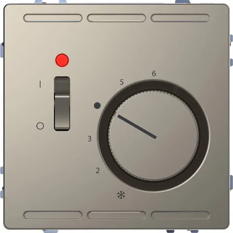 Термостат Schneider Electric D-Life, терморегулятор с центр. пл. с выкл.24В, никель, SD