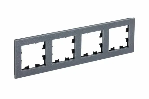 Рамка Systeme Electric AtlasDesign, 4-постовая, мрамор айс грей