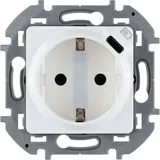 Inspiria - Розетка 2P+E нем. стд., с USB Type С, 1500mA - 5В (белый)