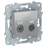 Розетка ТВ Schneider Electric Unica, NEW R-TV/SAT, оконечная, алюминий